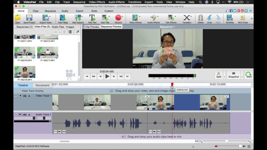 NCH VideoPad Video Editor Pro 13.67 download the new version for ios
