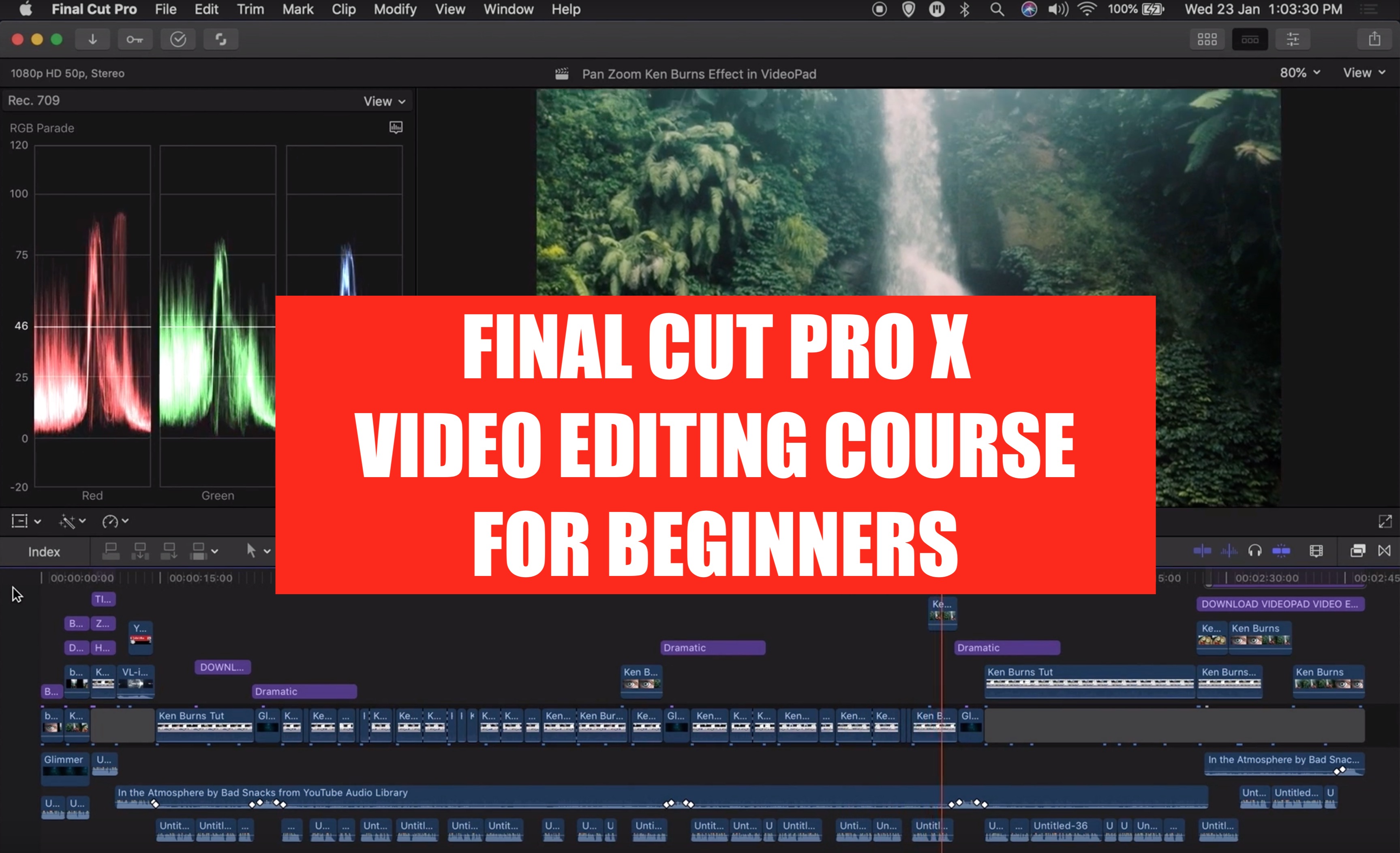 final cut pro 2018 full class with free pdf guide