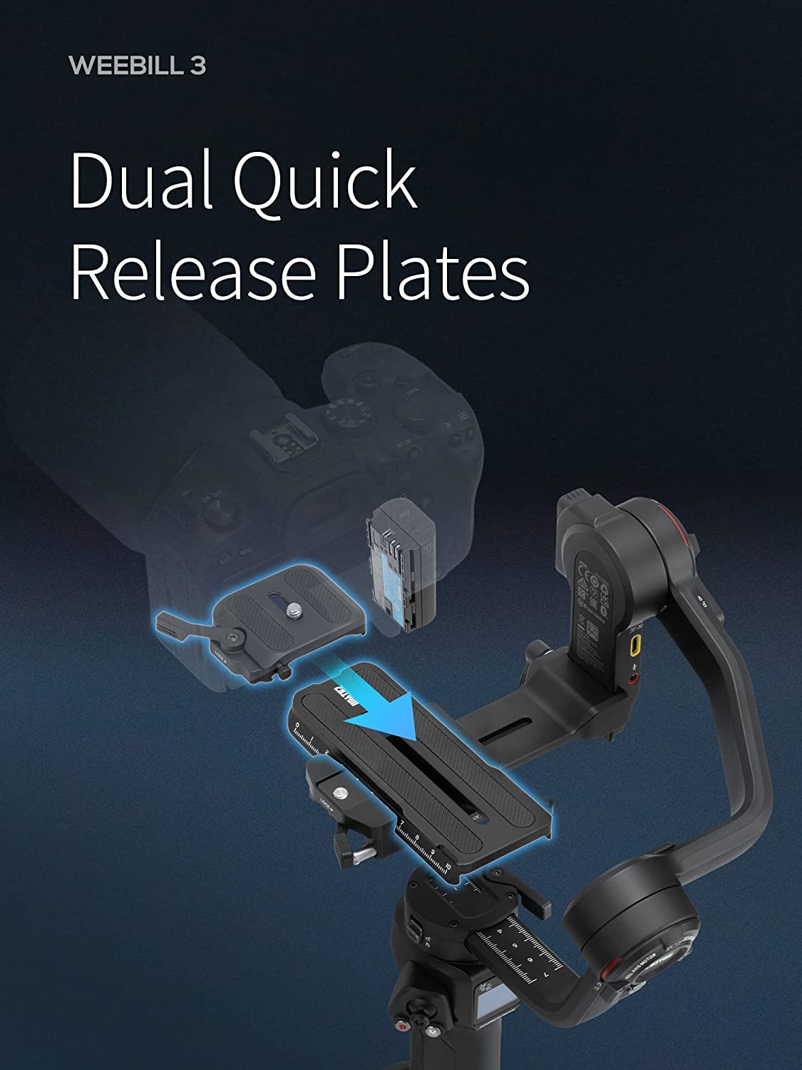 ZHIYUN WEEBILL 3 Dual Quick-Release Plates - VIDEOLANE.COM ⏩